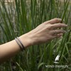 Wind Passion Pulsera Gris Marinera de Cuerda Impermeable de la