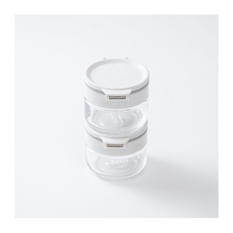 JAJU Two-Way Multi-Cap Glass Spice Bottle_85ml_2pcs, Transparent Transparent_FRFR / 자주