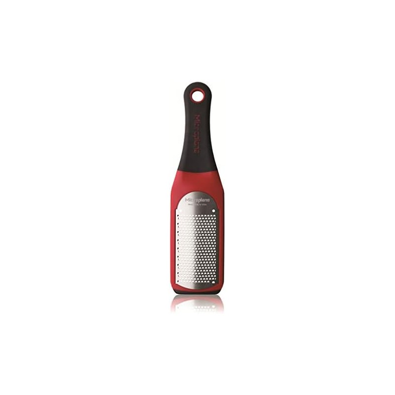 Microplane Artisan Series Rallador y Zester de queso (fino, rojo)