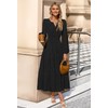 MEROKEETY Women's Fall Long Sleeve Maxi Dress 2025 Fashion Ruffle