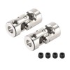 sourcing map 2 PCS 4mm to 5mm Rotatable Universal Steering