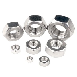 Yudesun Hexagon Head Lock Nuts - Stainless Steel Metric Thread Hex Lock Nut Hardware Fasteners Tools for DIY Home Repair Machinery M12x1.25 mm