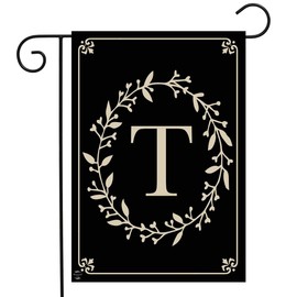 Briarwood Lane Classic Monogram Letter T Garden Flag Everyday 12.5" x 18"