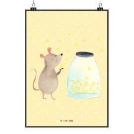 Mr. & Mrs. Panda Poster DIN A4 Mouse Stars - Children's Birthday, Animals, Pregnancy, Cute Animal Motifs, First Child, Wall Decoration, Funny Sayings, Picture, Good Mood, Birthday, Wall Poster, Gift