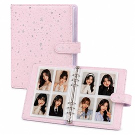 Álbum para photocards Kpop A5 de 6 anillas con 30 páginas de bolsillo y 240 ranuras. Cubierta de lona. Ideal para tarjetas coleccionables y de juegos.