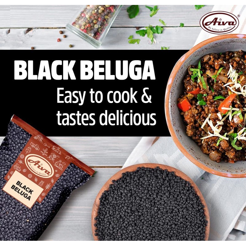 Aiva Black Beluga Lentils (10 LB Bulk) – Premium Whole
