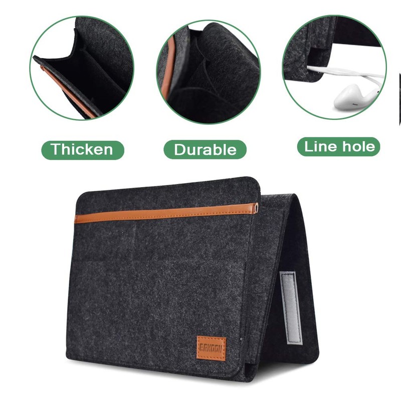 ERKOON Bed Organiser Hanging, Bed Bag for Hanging, Thicker Felt,