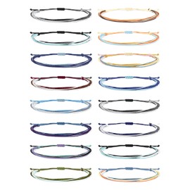 Roe Dolph Blue Friendship Bracelets for Women Gifts Trendy Stuff String Bracelets Waterproof Summer Wave Surfer Bracelets Adjustable Ankle Bracelets Beach Bracelets Stocking Stuffers Gifts