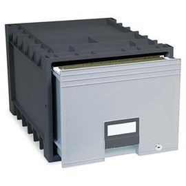 Storex - Archive Drawer For Letter Files Storage Box 18" Depth Black/Gray "Product Category: File Folders Portable & Storage Box Files/Record Storage Boxes"