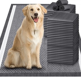 Gimars Upgrade Odor-Control Extra Large XXL Charcoal Pee Pads for Dogs - Thicken 9 Layers Ultra Absorbent Leak-Proof Puppy Training Pads Quick Dry