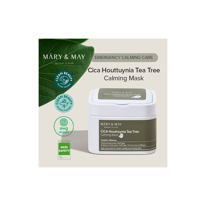 Mary&May [Mary&May]CICA Houttuynia Tea Tree Calming Mask (30ea)