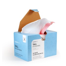 QUALIAZERO UNSCENTED 13 Gal / 50 Liter | Drawstring Closure Trash Bag | Heavy Duty (UNSCENTED, 50 BAGS)