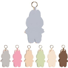 sizzlepop Plush Keyring Rabbit, Cuddly Toy Design with Ears, Fluffy Bag Pendant (Blue)