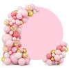 GEWONELIFE 7.2 FT Pink Round Backdrop Cover– Adjustable 5 to