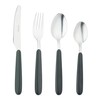 Grunwerg 16BX4311BK 16 Piece Cutlery Set, Stainless Steel, Black