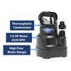 Superior Pump 91014 1/4 HP High Flow Thermoplastic Utility Pump,