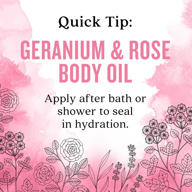 Aura Cacia Geranium Body Oil 4 fl. oz.