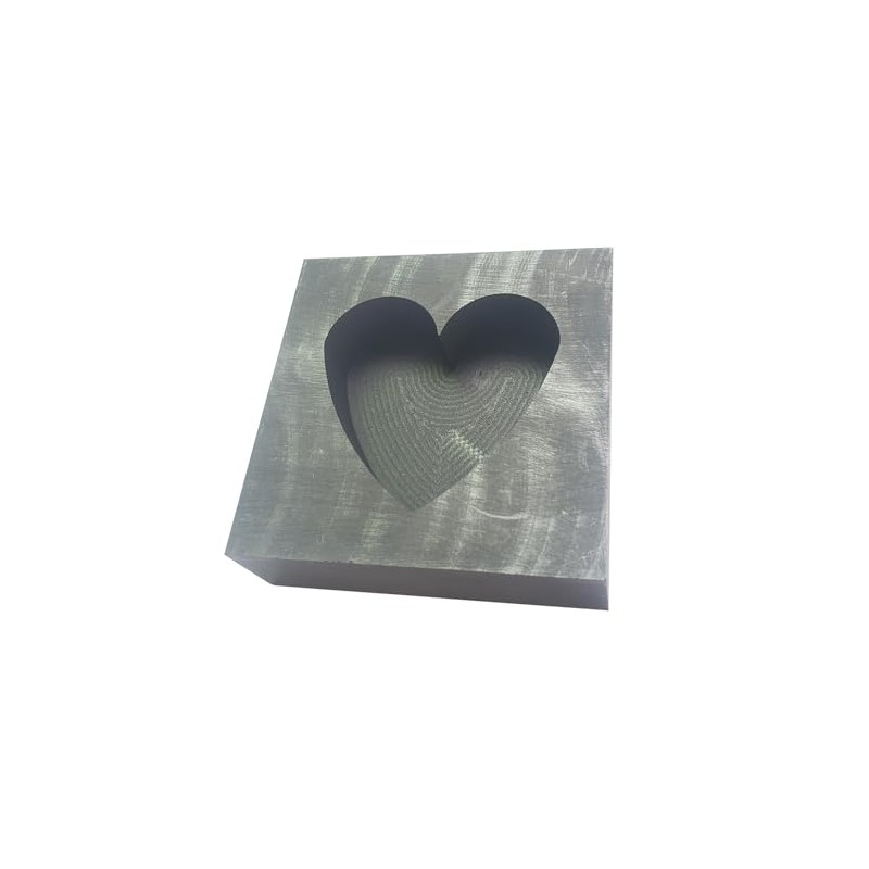 OTOOLWORLD Big Heart Graphite Casting Ingot Mold Metal Refining Scrap