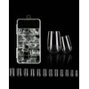 Clear Full Coverage Press-On Nails, 120 Pieces, Short Square Style,