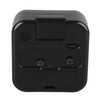 Small Clock Black Alarm Silent Minimalistic Design Snooze with Backlight