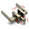 Hardbase Hardware Door Knob with Key Indoor Bathroom Lever Handle