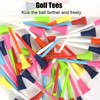 110 Pieces 83mm Golf Tees Multi Color Plastic with Rubber