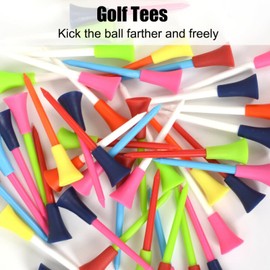 110 Pieces 83mm Golf Tees Multi Color Plastic with Rubber Cushion Pillow Top Plastic Golf Tees mixed colors Pack