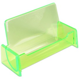 Beauticom® Clear Color Plastic Business Card Holder Display Desktop Countertop (Clear Green, 1 Piece)