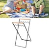Trash Bag Holder Metal Garbage Bag Holder Portable Outdoor Leaf