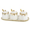 MilkyWay Set of 3 Ceramic Condiment Pots Sugar Bowl,Porcelain Sugar