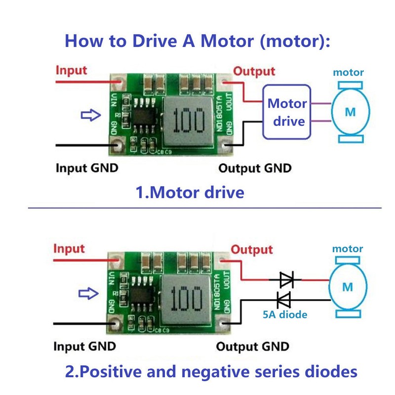 2Pcs Step Down Module 5-18V to 3/3.3v 3.7/4.2v 5v 6V