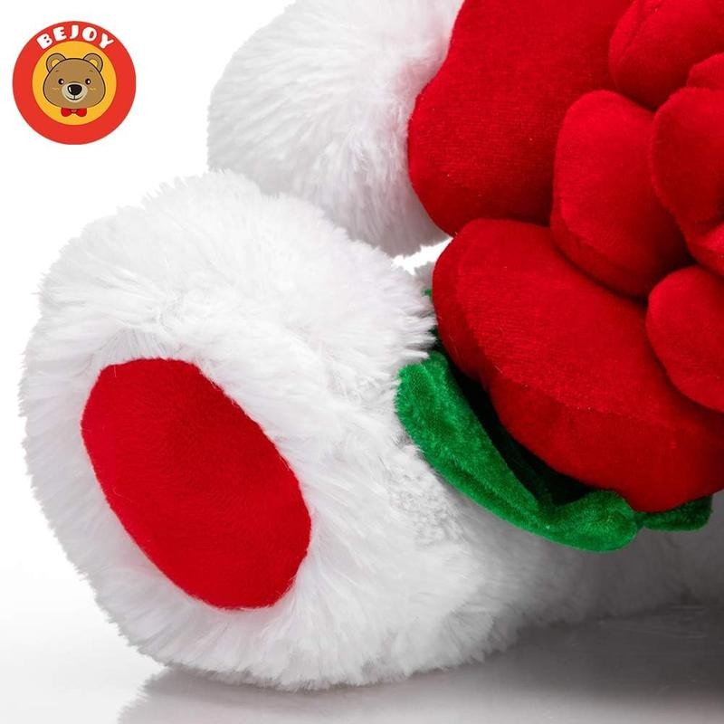 Teddy Bear Stuffed Animals Plush Bear Holding Rose Soft Plush