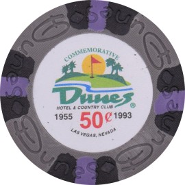 Las Vegas Style Dunes Commemorative Chips Set of 25 Denomination: 50cent