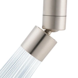 Hibbent NSF/ANSI/CAN 61 Certified Faucet Aerator, CUPC Certification 360 Degree Swivel Kitchen 2-Flow Sprayer Splash-Proof Water Saving Faucet Extender- 55/6 Inch-27UNS Female Thread, Brushed Nickel