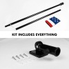 G128 5 Feet Tangle Free Spinning Flagpole (Black) American Flag