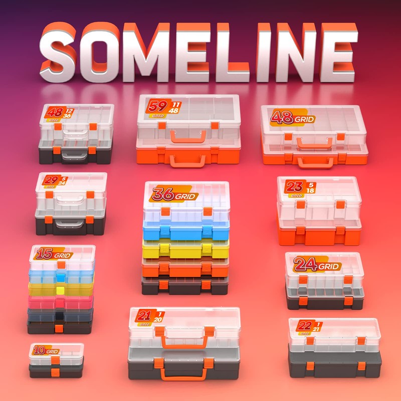 SOMELINE® Plastic Storage Box with 15 compartments | Stable sorting
