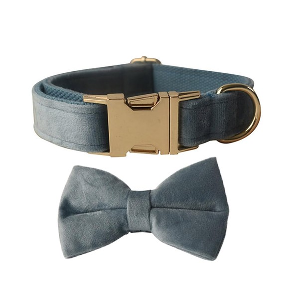 Bowtie Dog Collar, Soft & Comfy Velvet Dog Bow tie