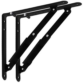 So-Tech® Folding Shelf Brackets 205 x 200 x 25 mm Black Steel Folding Design Meets Function 1 Pair