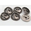 Antique Silver Metal Buttons Eyelet Buttons Deer Costume Buttons Costume
