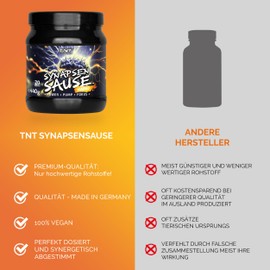 TNT Synapsensause "Mango" (440g) • Pre-Workout Booster • Fitness & Bodybuilding Booster • Trainingsbooster mit L-Citrulline, Koffein & Guarana • Hochwertig, Laborgetestet, Made in Germany
