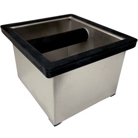 Rattleware Stainless Steel Knock Box - Ideal for Home, Cafe, Restaurant, Hotel, Office, or Commercial Establishment - Heavy Duty Knock Box Trusted By Baristas Worldwide (6" x 5.5" x 4")