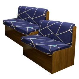 Hipinger RV Dinette Cushion Covers,Stretch Camper Cushion Slipcovers Non-Slip Replacement Camper Cushion Slipcovers Washable RV Dinette Seat Covers Include 2 Bench Cover,Navy