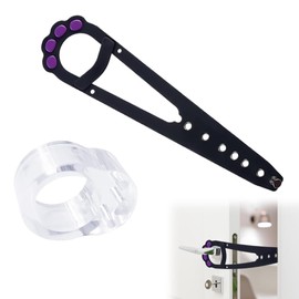 1-Pack Cat Door Lock Set, Paw-Shaped Pet Door Latch with Anti-Collision Washers,Keep Dogs Out While Letting Cats in (Black, Fits Laundry/Bathroom Doors)