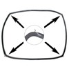 SPARES2GO Oven Door Seal Gasket + Corner Clips for Bosch
