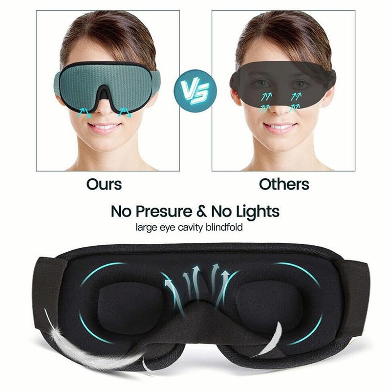 Red Purple Sleep Eye Mask Soft 3D Memory Foam Padded
