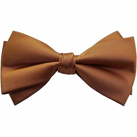 Bowties.jp bd470 Orange Brown Deformed Bowtie, Bowtie, Easy to Wear, orange