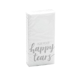 in due Handkerchiefs Tears of Joy 10 x 10 Pieces 'For Your Happy Tears' Silver for Wedding/Wedding