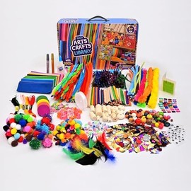 Craft Supplies & Materials 2000+ Piece,Arts and Crafts Kit for Kids 6-12,Craft Chest Set as Birthday Gift for Girls and Boys Aged 7 8 9 10 11 12 and up