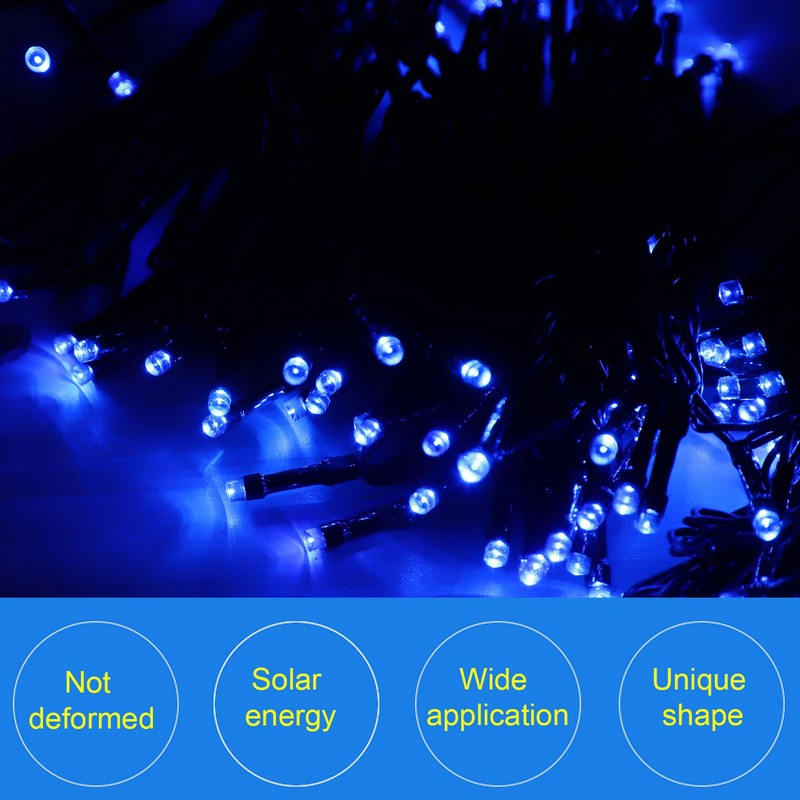22M Solar Christmas Lights 200LED Waterproof Solar String Lights for