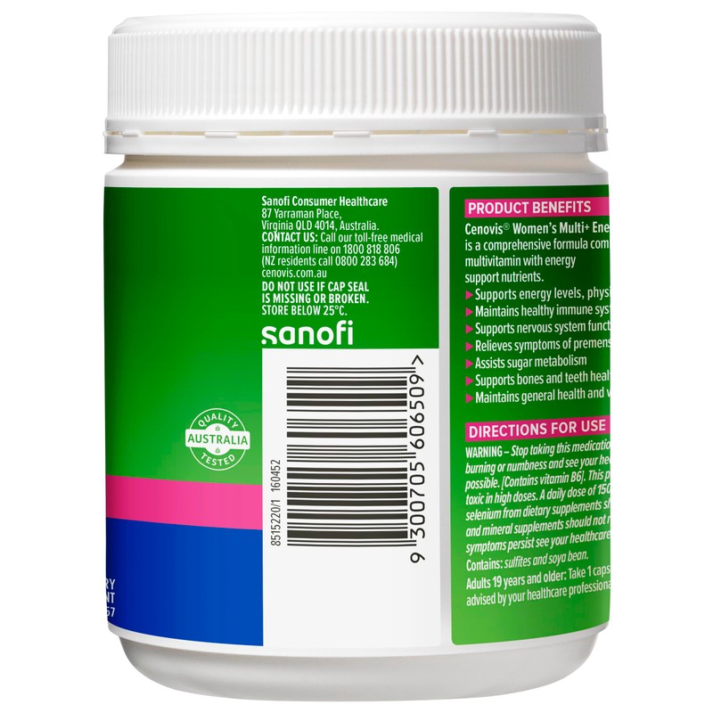 Cenovis Women’s Multi+ Energy Boost - Multivitamin - Supports Physical